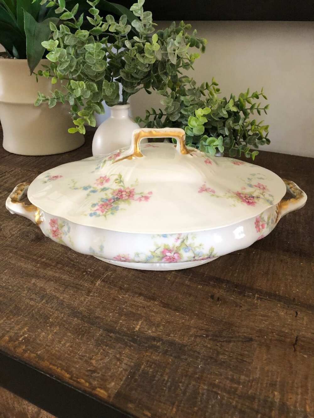 Vintage Theodore Haviland Limoges Large France Serving Bowl and Lid
